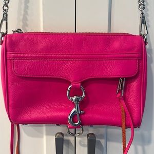 Hot pink Rebecca Minkoff cross body handbag